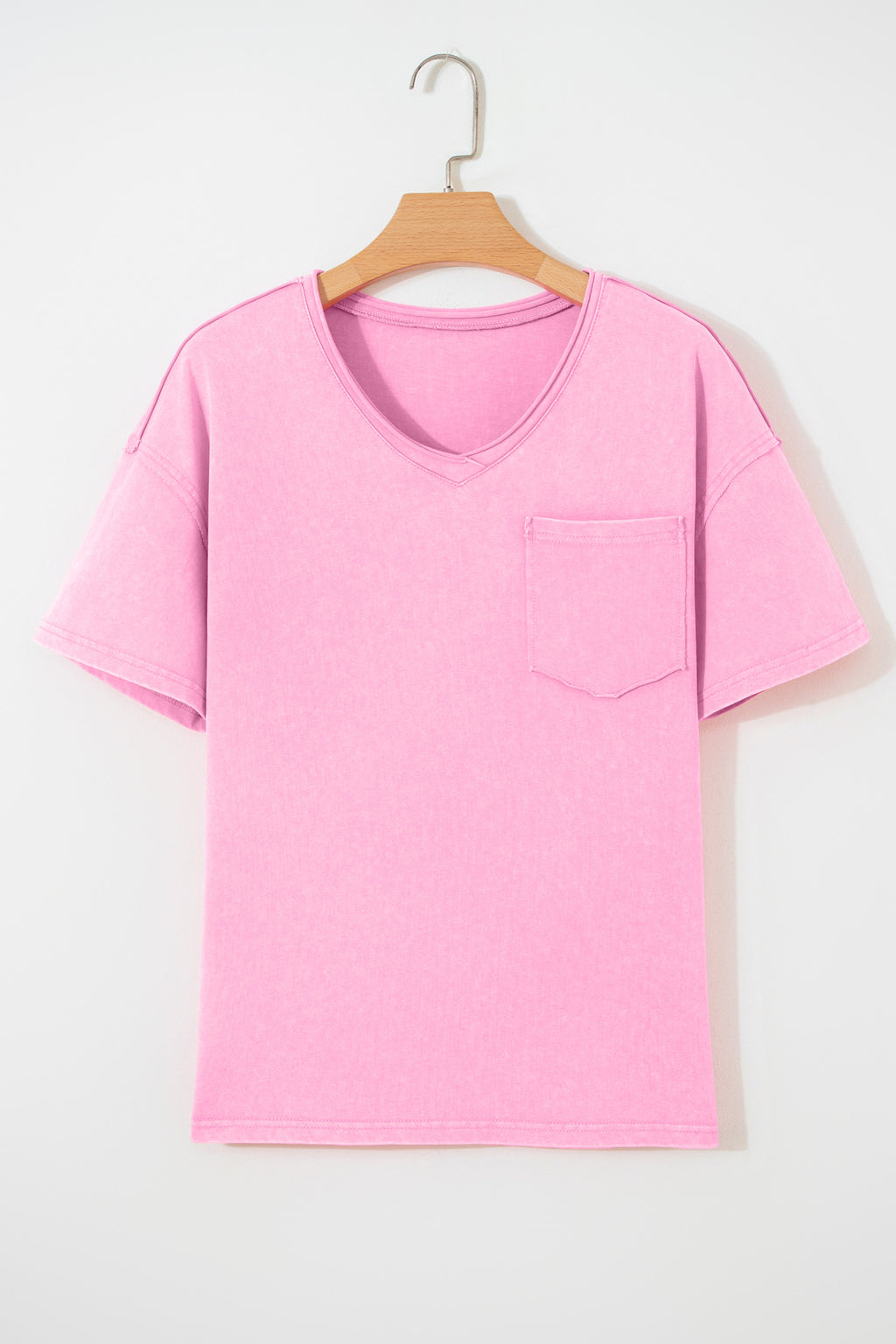 Blue Cotton Mineral Wash T Shirt